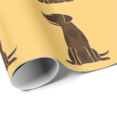 Schokoladen-Labrador-Kunst-Packpapier Geschenkpapier (Rolleneckpunkt)
