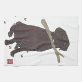 Schokoladen-Labrador, Labrador-Retriever, Brown Handtuch (Horizontal)