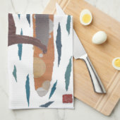 Schokoladen-Labrador, Labrador-Retriever, Geschirrtuch (Viertel Falte)