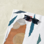 Schokoladen-Labrador, Labrador-Retriever, modern Strandtuch (Beispiel)