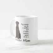 Schokoladen-Labrador-Mama Kaffeetasse (Vorderseite Links)