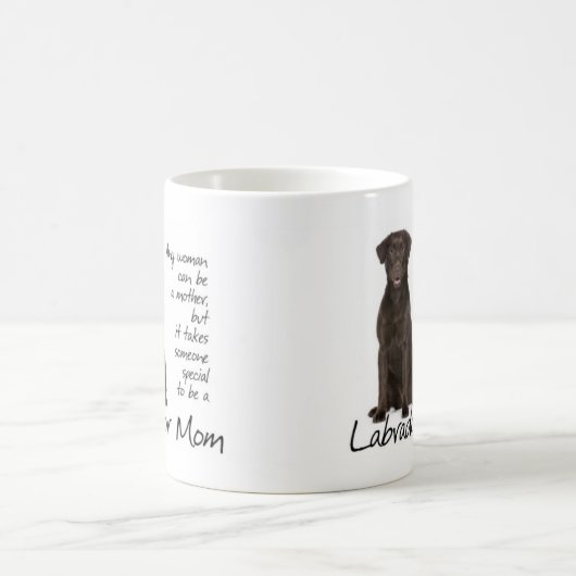Schokoladen-Labrador-Mama Kaffeetasse (Mittel)