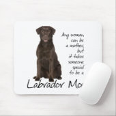 Schokoladen-Labrador-Mama Mousepad (Mit Mouse)