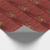 Schokoladen-Labrador-Mischung Weihnachten Geschenkpapier (Ecke)