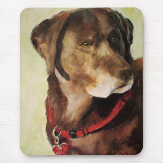 Schokoladen-Labrador Mousepad (Vorne)