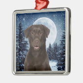 Schokoladen-Labrador Ornament Aus Metall (Links)