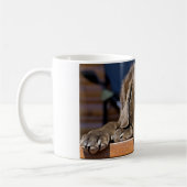 Schokoladen-Labrador-Retriever-Nahaufnahme-Foto Kaffeetasse (Links)