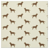 Schokoladen-Labrador-Retriever-Silhouette-Muster Stoff (Muster)
