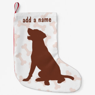 Schokoladen-Labrador-Retriever-Strumpf Kleiner Weihnachtsstrumpf