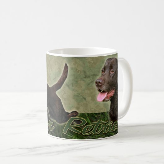 Schokoladen-Labrador-Retrievercollage Tasse (VorderseiteRechts)