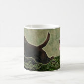 Schokoladen-Labrador-Retrievercollage Tasse (Mittel)