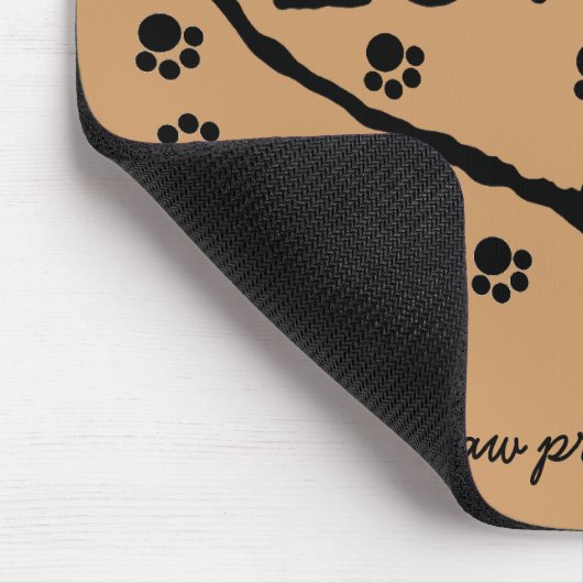 Schokoladen-Labrador-Sand beschriftet Cartoon Mousepad (Ecke)
