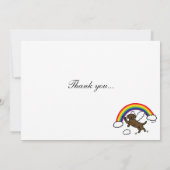 Schokoladen-Labrador-Schutzengel danken Ihnen Dankeskarte (Rückseite)