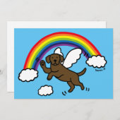 Schokoladen-Labrador-Schutzengel danken Ihnen Dankeskarte (Vorne/Hinten)