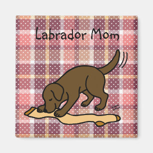 Schokoladen-Labrador-Strumpf Magnet