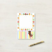 Schokoladen-Labrador-Student 3 Post-it Klebezettel (Auf Schreibtisch)