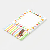 Schokoladen-Labrador-Student 3 Post-it Klebezettel (angewinkelt)