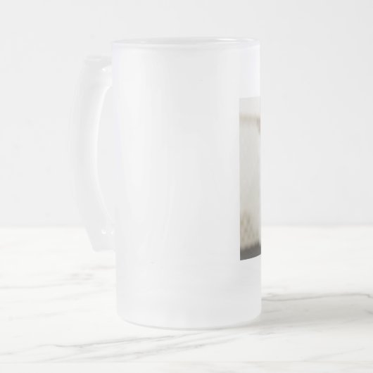 SCHOKOLADEN-LABRADOR-TASSE MATTGLAS BIERGLAS (Vorderseite Links)