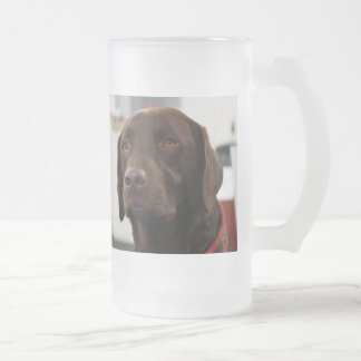 SCHOKOLADEN-LABRADOR-TASSE MATTGLAS BIERGLAS
