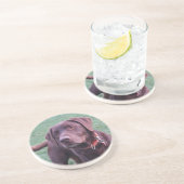 Schokoladen-Labrador-Untersetzer Untersetzer (Seite)