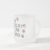 Schokoladen-Labrador-Vater Mattglastasse (VorderseiteRechts)