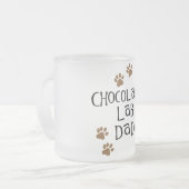 Schokoladen-Labrador-Vater Mattglastasse (Vorderseite Links)