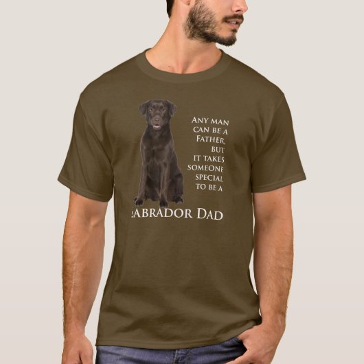 Schokoladen-Labrador-Vater T-Shirt (Vorderseite)