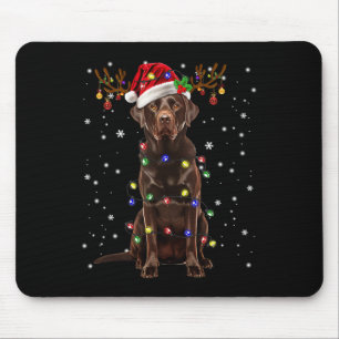 Schokoladen-Labrador-Weihnachtsbaum-Licht-Pyjama Mousepad