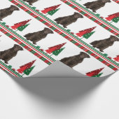 Schokoladen-Labrador-Weihnachtsverpackungs-Papier Geschenkpapier (Ecke)