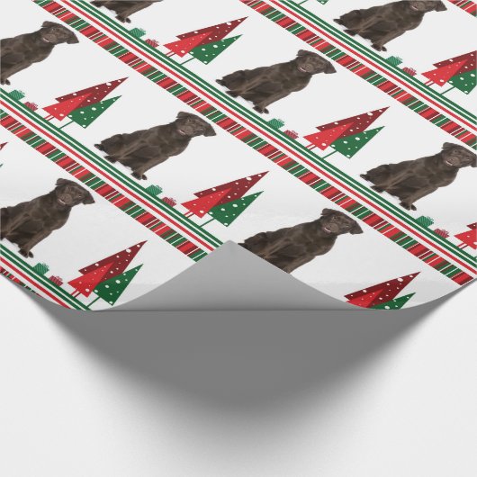Schokoladen-Labrador-Weihnachtsverpackungs-Papier Geschenkpapier (Ecke)