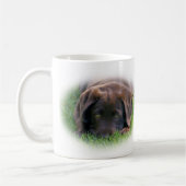 Schokoladen-Labrador-Welpe Kaffeetasse (Links)