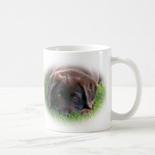 Schokoladen-Labrador-Welpe Kaffeetasse (Rechts)
