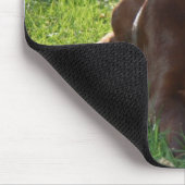 Schokoladen-Labrador-Welpe Mousepad (Ecke)