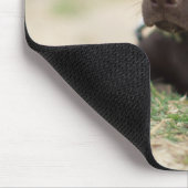 Schokoladen-Labrador-Welpe Mousepad (Ecke)
