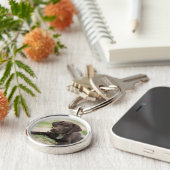 Schokoladen-Labrador-Welpe Schlüsselanhänger (Seite)