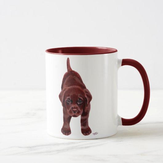 Schokoladen-Labrador-Welpe Tasse (Rechts)