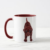 Schokoladen-Labrador-Welpe Tasse (Links)