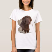 Schokoladen-Labrador-Welpen-Liebe T-Shirt (Vorderseite)