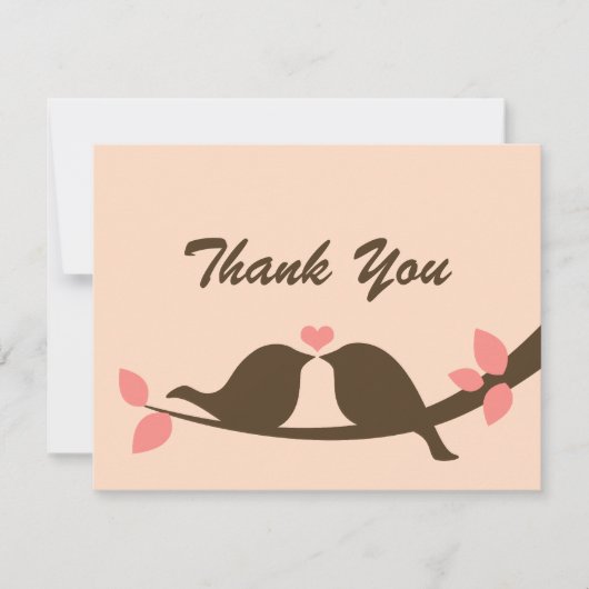 Schokoladen-Liebe-Vögel danken Ihnen Dankeskarte (Vorderseite)