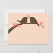 Schokoladen-Liebe-Vögel danken Ihnen Dankeskarte (Rückseite)