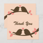 Schokoladen-Liebe-Vögel danken Ihnen Dankeskarte (Vorne/Hinten)