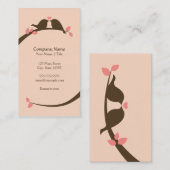 Schokoladen-Liebe-Vögel Visitenkarte (Vorne/Hinten)
