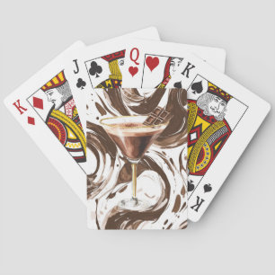 Schokoladen-Martini-Getränk Spielkarten