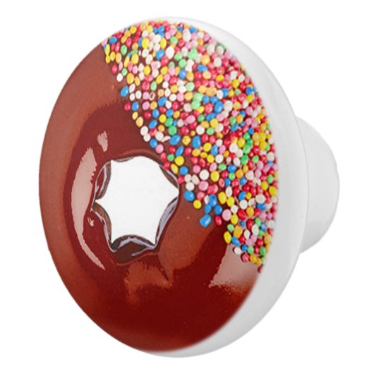 Schokoladen-mattierter Krapfen Keramikknauf (Rechts)