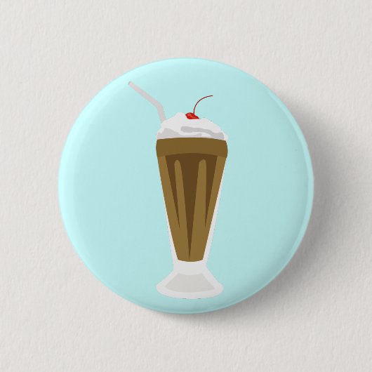 Schokoladen-Milchshake Button (Vorderseite)