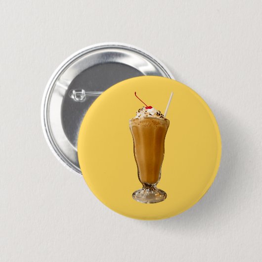 Schokoladen-Milchshake Button (Vorne & Hinten)