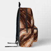 Schokoladen-Milchshake-Marmor-Textur Bedruckter Rucksack (Links)