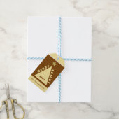 Schokoladen-Minimalist-Christbaum-Name Geschenkanhänger (Mit Garn)