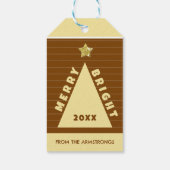 Schokoladen-Minimalist-Christbaum-Name Geschenkanhänger (Rückseite)
