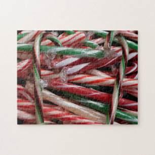 Schokoladen-Minze-Zuckerstangen Festlich Puzzle